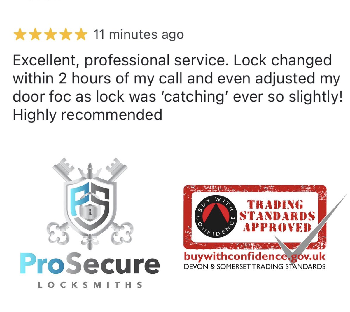 Nice 5⭐️ review to start the year. I was only asked to replace a euro cylinder due to lost keys, very simple job. However, I noticed the bolt catching the keep when turning key so I adjusted the door as well at no additional cost. It’s always worth going that extra mile 👍🏻