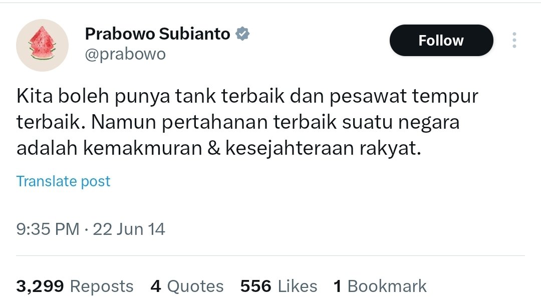 hipohan's tweet photo. Buzzer 02 bully Cak Imin habis2an gara2 bilang "Kita Nggak Perang, Kenapa Kebanyakan Utang Alat Perang?". Lupa kali postingan @prabowo sebelum terinfeksi dinasti 😴 https://t.co/pnqAOE5EPa