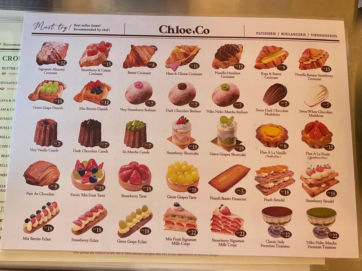 SooSueEat's tweet image. Jom share menu for references. Updated end of 2023 #menusharing 

📍Chloe.co Pastry Cafe @ SS2, PJ