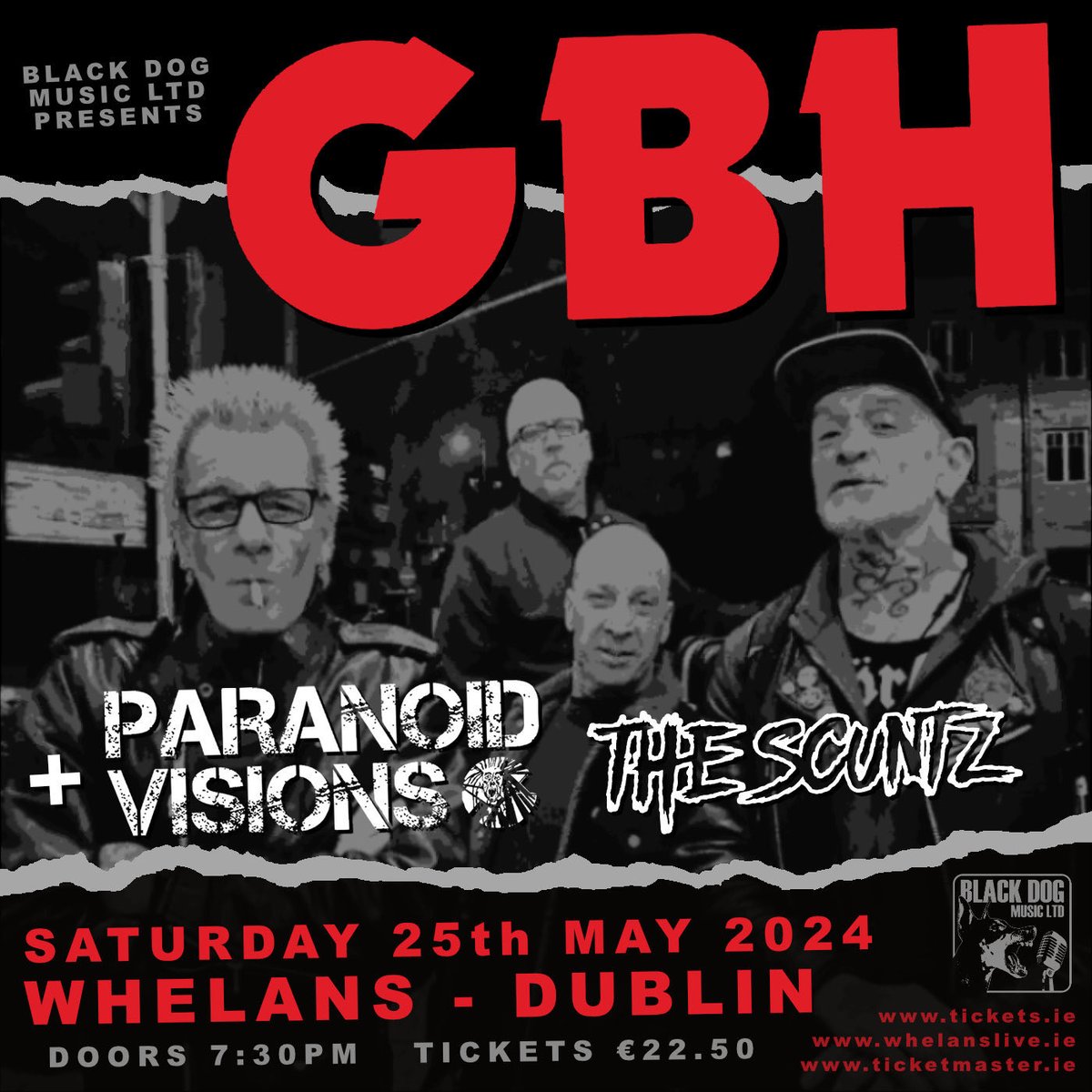 Toxic John (@toxicjohn11) on Twitter photo The Scuntz
@paranoidvisions
<a href="/gbhuk/">GBH</a>
<a href="/whelanslive/">Whelan's</a>
Wexford Street,
Dublin 2
25/05/2024
<a href="/tickets_ie/">tickets.ie</a>
<a href="/TicketmasterIre/">Ticketmaster Ireland</a> Ireland
Whelanslive.com The Scuntz
@paranoidvisions
<a href="/gbhuk/">GBH</a>
<a href="/whelanslive/">Whelan's</a>
Wexford Street,
Dublin 2
25/05/2024
<a href="/tickets_ie/">tickets.ie</a>
<a href="/TicketmasterIre/">Ticketmaster Ireland</a> Ireland
Whelanslive.com