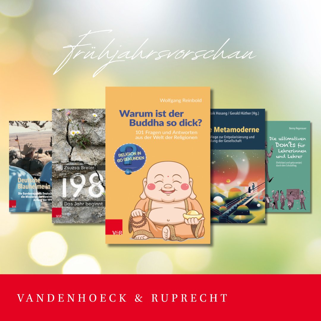 VR_Praxis's tweet photo. 𝗨𝗻𝘀𝗲𝗿𝗲 𝗙𝗿ü𝗵𝗷𝗮𝗵𝗿𝘀𝘃𝗼𝗿𝘀𝗰𝗵𝗮𝘂𝗲𝗻 𝘀𝗶𝗻𝗱 𝗱𝗮 🎉

Entdecken Sie jetzt unsere #Programmhighlights und spannende #Fachbücher für das Frühjahr: https://t.co/RXicspBfhV https://t.co/kfHVIzwxih