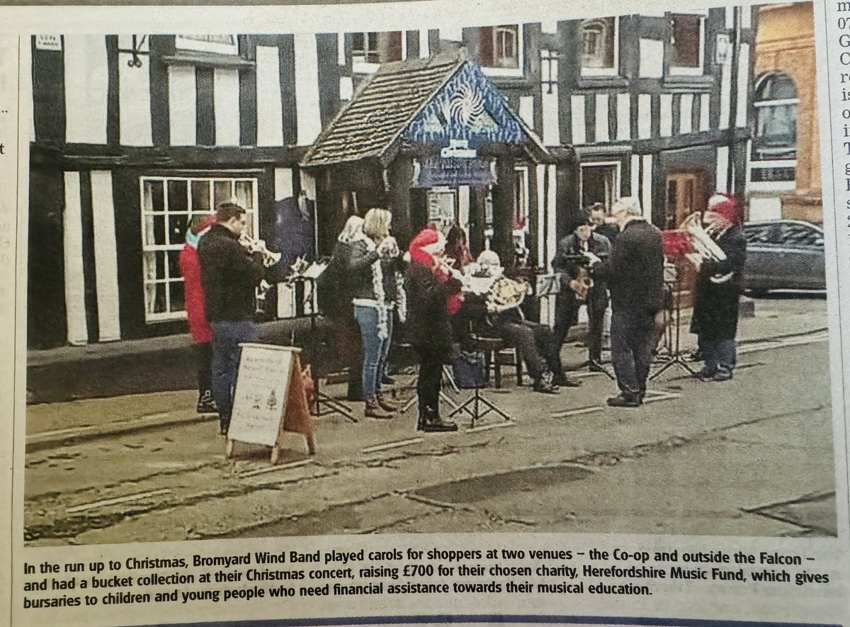 From this weeks edition of the Hereford Times. We raised £700 for our nominated charity, The Herefordshire Music Fund