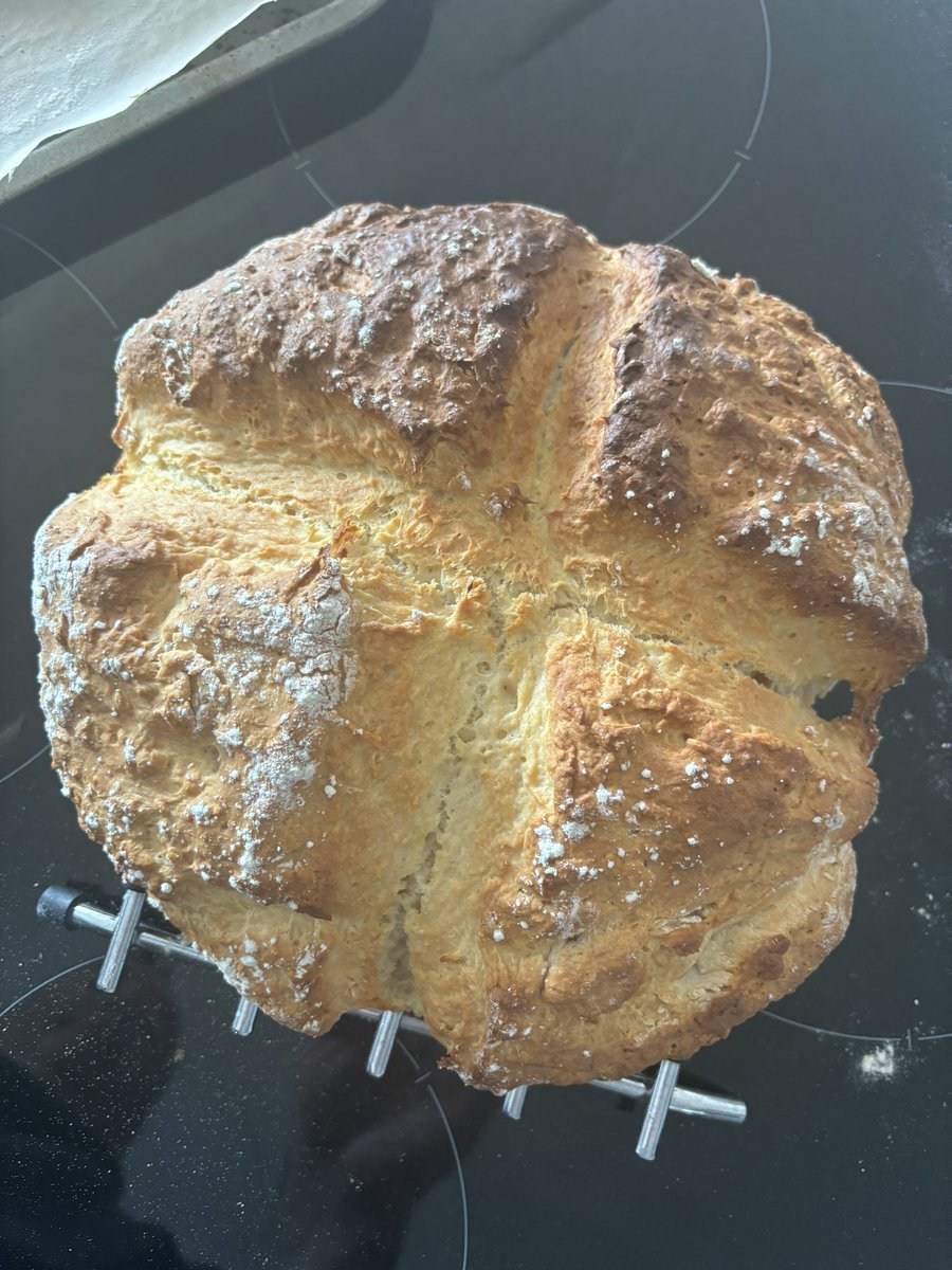 Mutleyrocks's tweet photo. Thursday bake off under way. First out of the oven is a Bannock. Can’t wait to get stuck in with 2 soft boiled eggs 🥚 🍞 #homebaking #holidayproject https://t.co/DhXiYPd6qB
