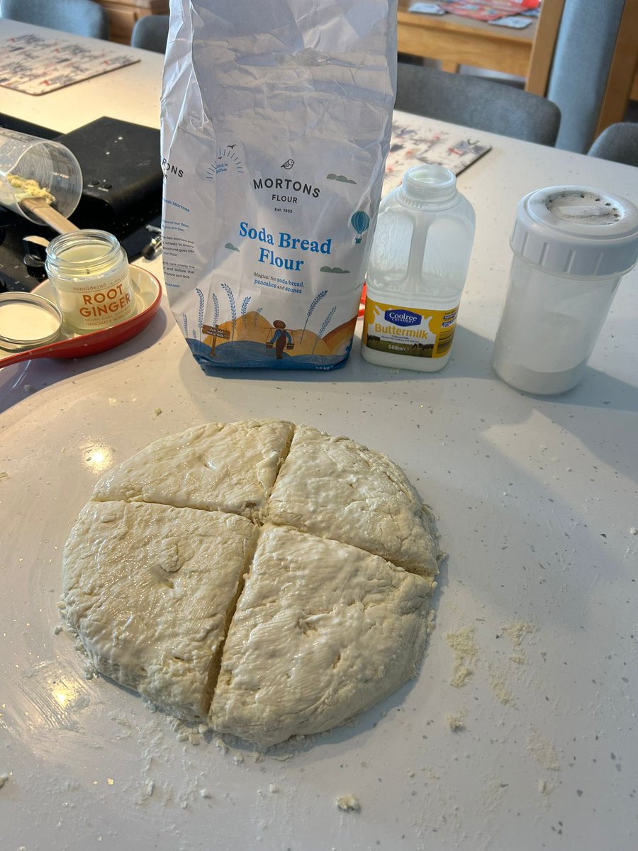 Mutleyrocks's tweet photo. Thursday bake off under way. First out of the oven is a Bannock. Can’t wait to get stuck in with 2 soft boiled eggs 🥚 🍞 #homebaking #holidayproject https://t.co/DhXiYPd6qB