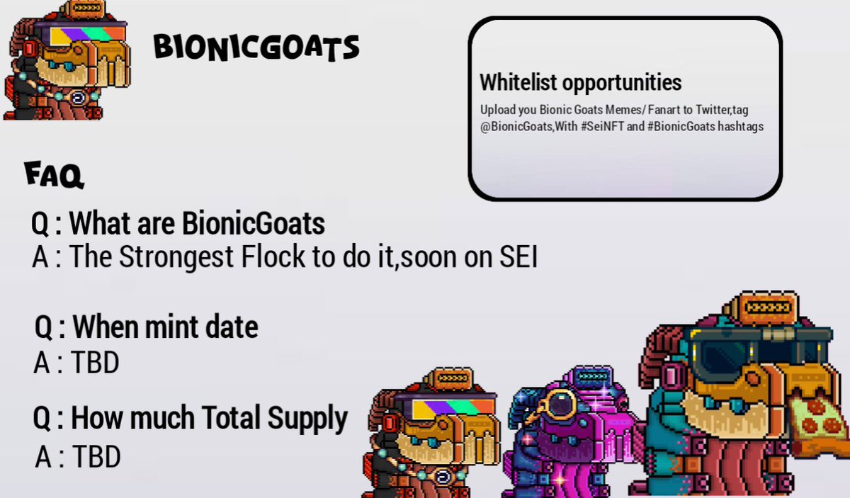 mkoc08's tweet photo. read more about
@BionicGoats #SeiNFT #BionicGoats https://t.co/BiaTtAQQ2H