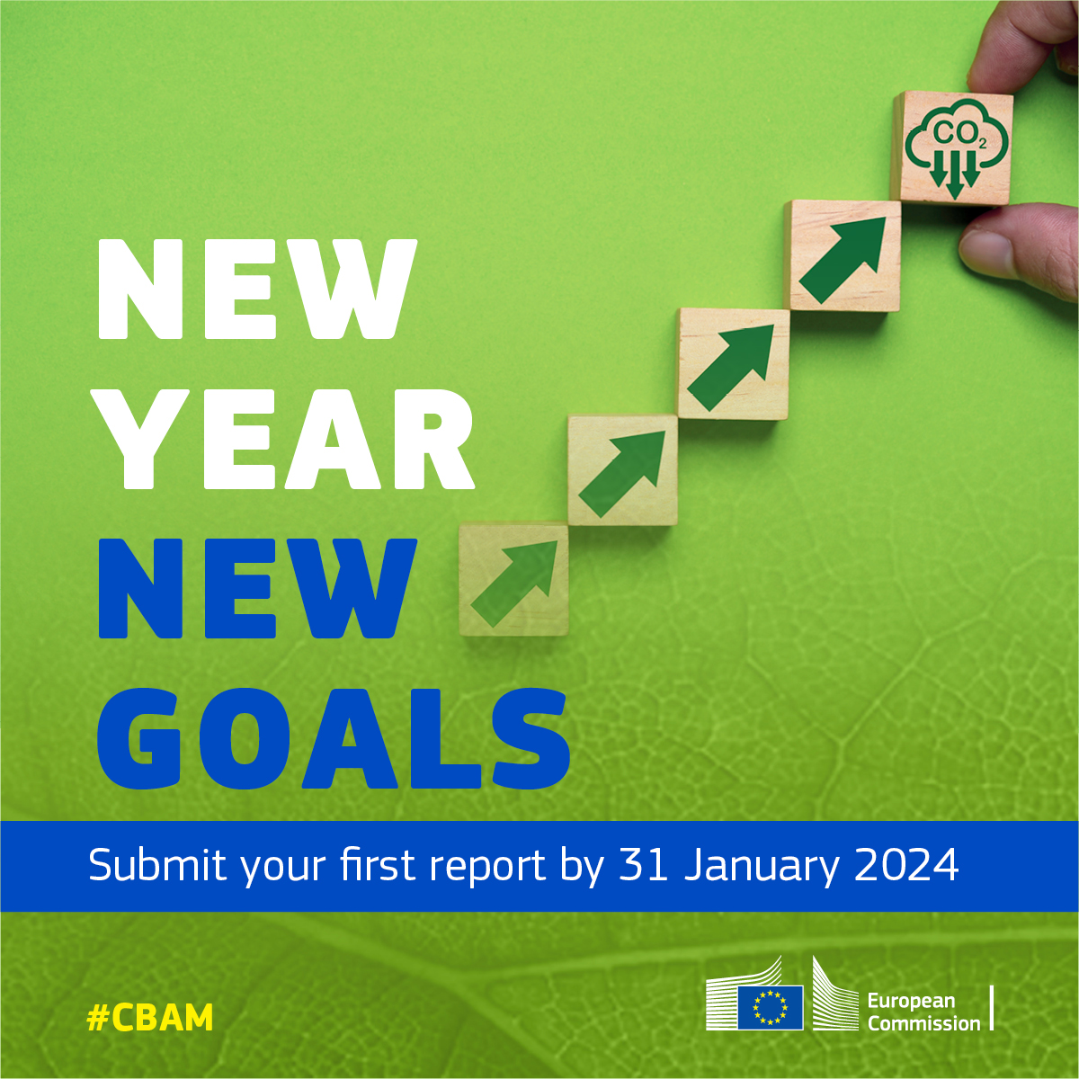 EU_Taxud's tweet photo. ✨New year, new goals – Make #ClimateAction a priority in 2024 with #CBAM! 🌍

Understand its impact, contribute to a greener future.

🗓️ Deadline for submitting the first report: 31 January 2024.

Here’s how and for whom 👉https://t.co/O2IPd5zfYd https://t.co/IweyGX2jBP