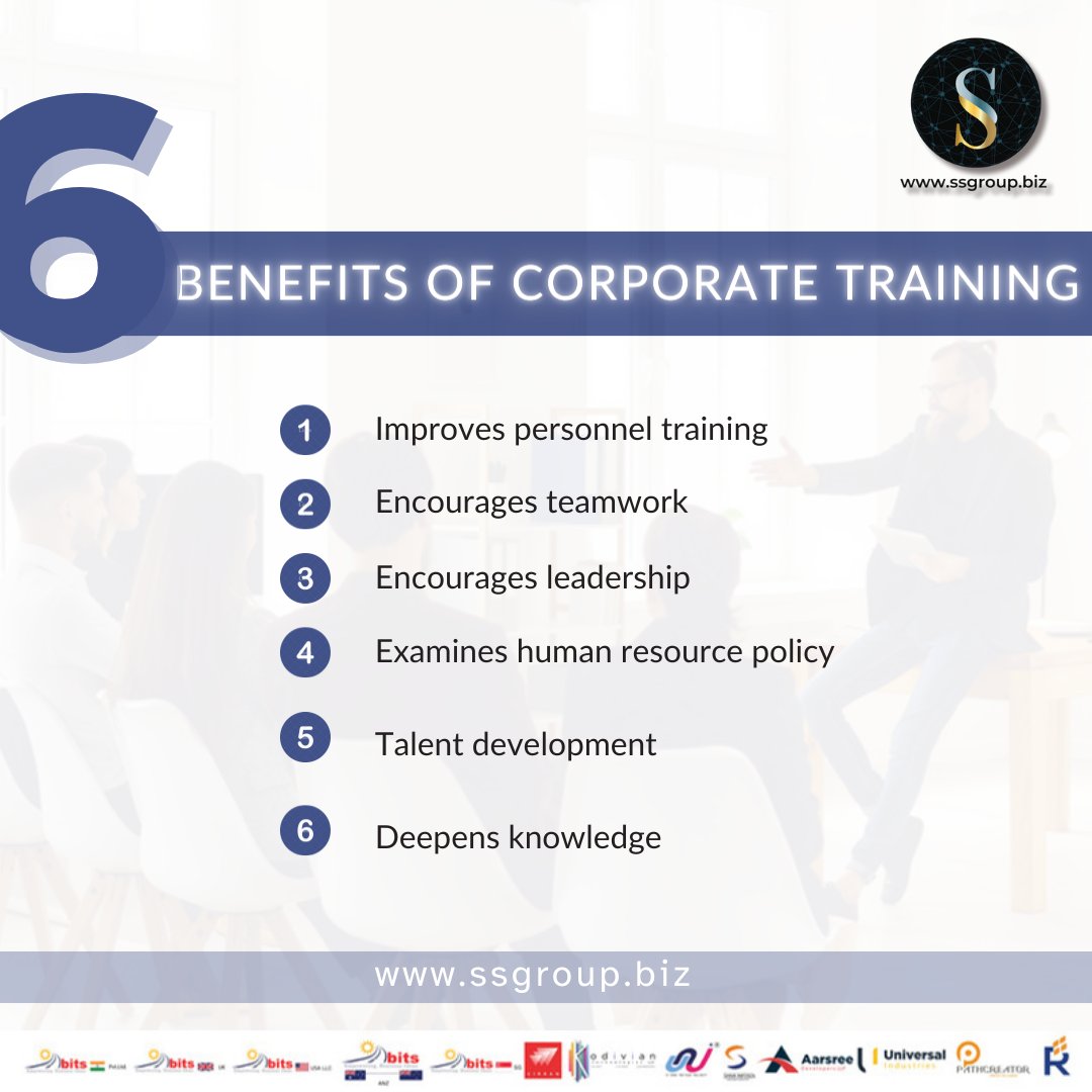 6 Benefits of Corporate Training...
#ssgroup #ssgroupofcompanies #corporate #corporatetraining #corporateevents #corporatelife #corporateculture #corporategovernance #corporateleadership