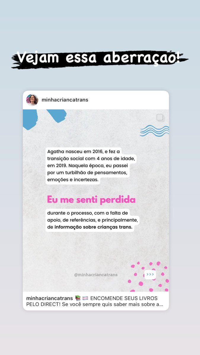 valeriascher's tweet photo. Vão juntando os pontos:
Ela fez a transição da filha c 4 anos. 
Vou repetir: 4 anos.
4 anos.
4 anos.
4 anos. https://t.co/PRQhkmZcfe