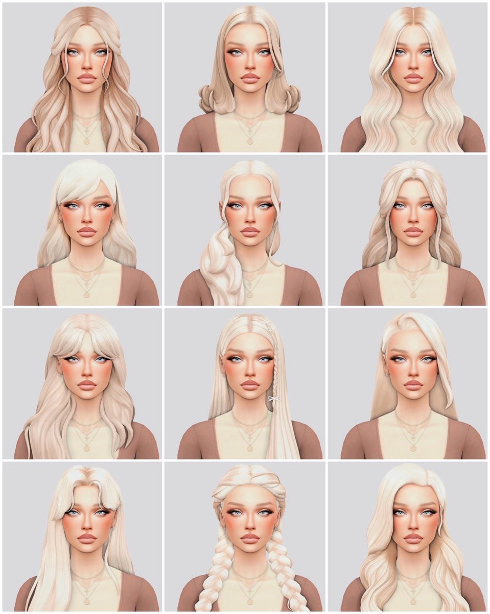 my favourite hairs of 2023 🤍 #TheSims4 #Sims4CC tumblr post linked below with all cc linked. my favourite hairstyles for black sims will be posted next week! marilynjeansims.tumblr.com/post/738570061…