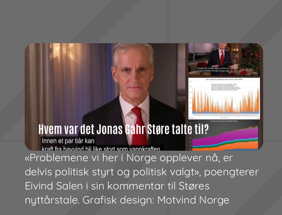 MotvindN's tweet image. Eivind Salen dissekerer Støres tale

«Det ypperste av talerskriverkunst og kommunikasjonsrådgiveri»

@arbeiderpartiet og @jonasgahrstore gjør alt for å fortelle deg en annen historie om #strøm og «dyrtid», enn det de burde si
Følte du han snakket til deg?

motvind.org/hvem-var-det-j…