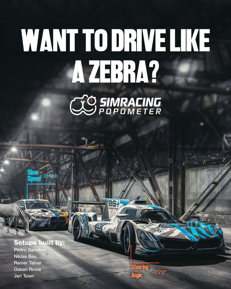 Our Zebras are sharing their set-ups and telemetry with you on bit.ly/zebra-popo-bun… for GTD, GTP and the Super Formula for the entire <a href="/iRacing/">iRacing</a> 24S1 calendar 🦓

#BSCOMPETITION | #SimRacing | #ZebraSetups