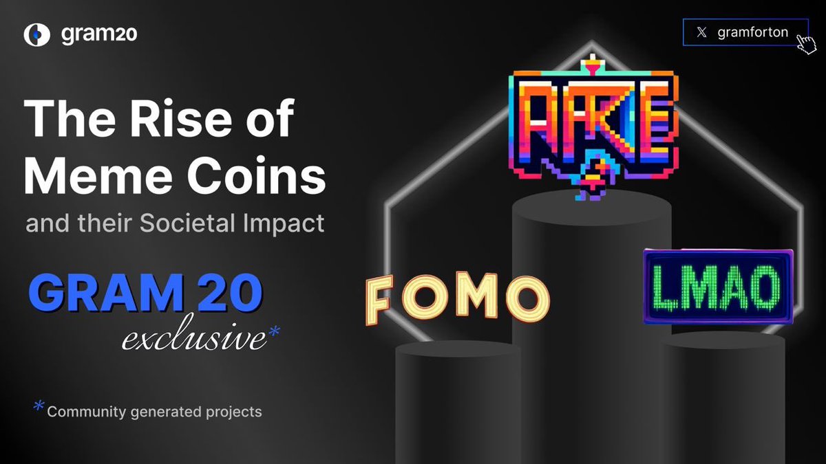 🚀 The Rise of Meme Coins: A Community Movement on Gram20 🌟
Meme coins have transformed from crypto curiosities into cultural phenomena. They're not just tokens; they're a community expression of humor and unity on platforms like Gram20. #Gram20 #CommunityLed