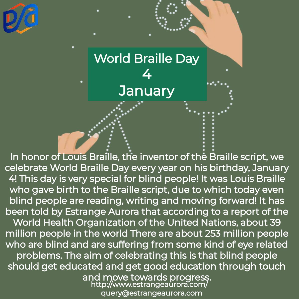 Happy World Braille Day from Estrange Aurora.
#braille #blind #o #blindness #visuallyimpaired #braillearmy #inclusion #accessibility #brailleart #brailleskateboarding #skateboard #louisbraille #brailleday #worldbrailleday #lowvision #brailleskate #visualimpairment #EstrangeAurora