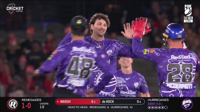 Tim David, the bowler 🤩 📹 Credits: Twitter/BBL