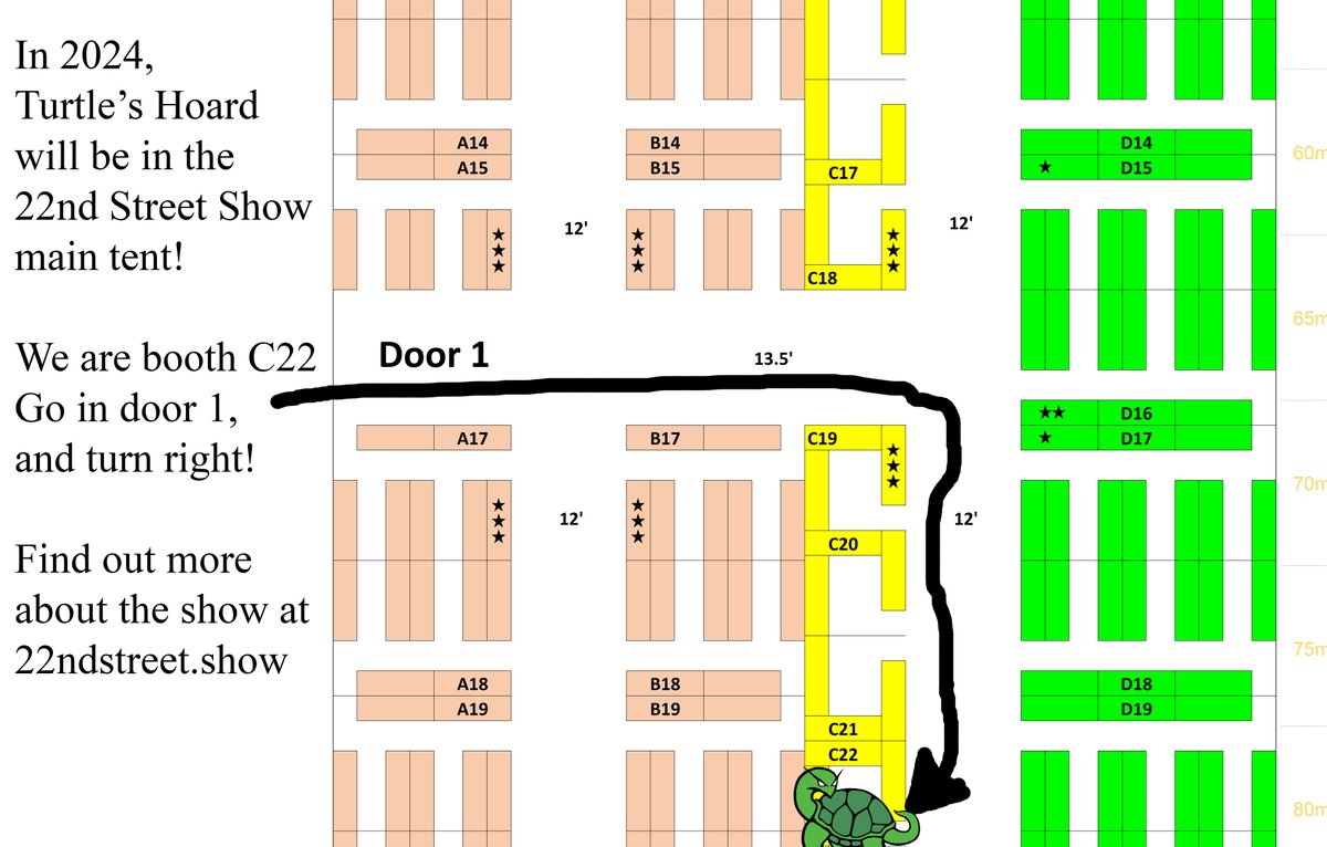 AngryTurtleGems's tweet photo. We are at the 22nd street gem show (https://t.co/dguffwyO60) for the 2024 Tucson gem show.  We are in booth C22, by door 1. Come by if you want to buy our exotic labmade Gems of Science like YAG, LuAG, Rutile, Alexandrite, and more! #Tucson2024 #gemshow #22ndstreet #labgems https://t.co/LrJ6IegoNJ