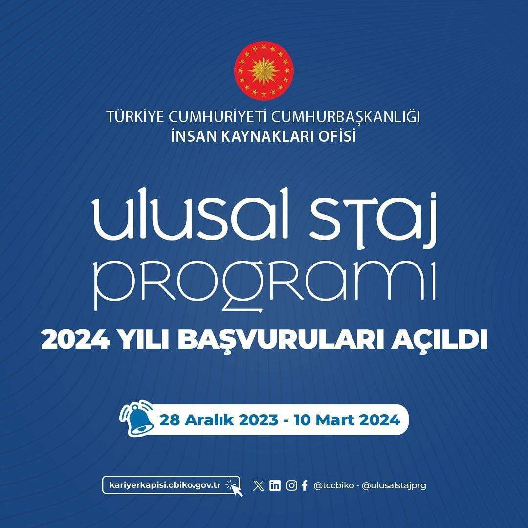 kariyerasu's tweet photo. #UlusalStajPragrami 2024 yılı başvuruları başladı. Hemen başvur, sen de kariyerin için bir adım at. #SeninİçinSeferbiriz 
@tccbiko @ulusalstajprg @aksarayedutr https://t.co/sxUlnOTKAK