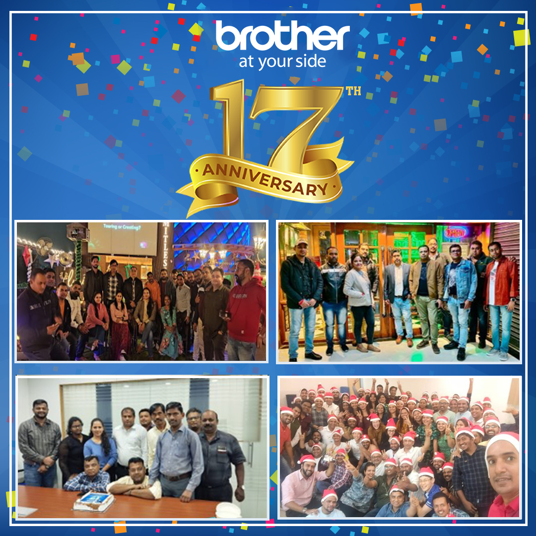 brotherindia's tweet photo. Marking the culmination of 17 successful years since the foundation #BrotherIndia celebrated glorious anniversary.

As we look back on these past years, we are filled with a sense of pride and accomplishment.

#BrotherAtYourSide
#CompanyAnniversary
#17YearsTogether #Celebrations https://t.co/XPwed1FehL