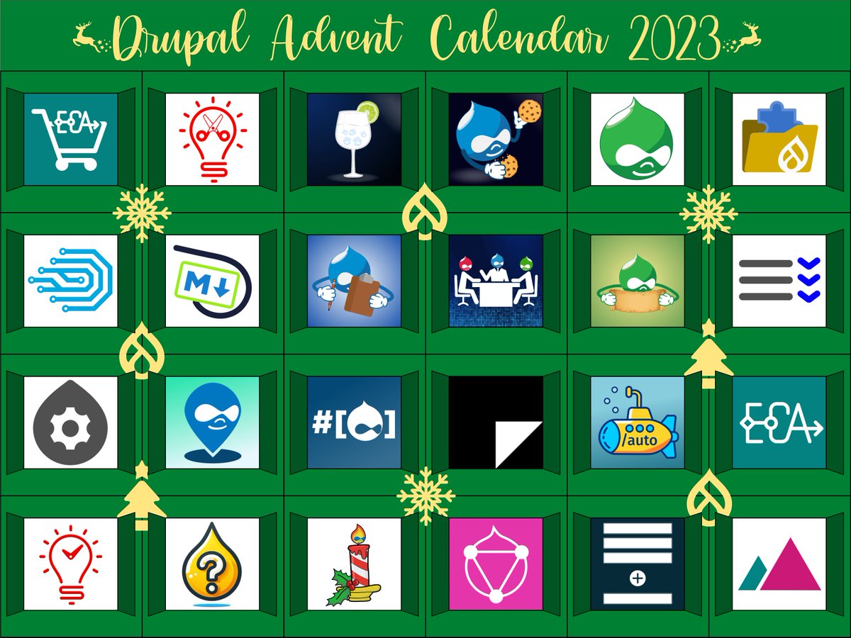 Great blogpost by <a href="/lostcarpark/">James Shields</a> about his 2023 Drupal Advent Calendar project. lostcarpark.com/drupal/advent-… #DrupalThanks #Drupal #Contribution