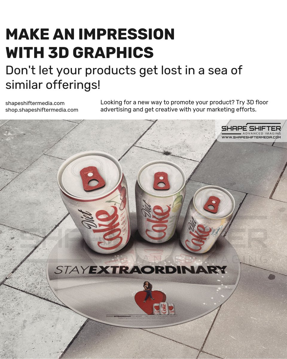 shapeshiftergfx's tweet image. ssm.li Looking for a new way to promote your product? Try 3D floor advertising and get creative with your marketing efforts. #floorinspiration #physicalretail #floorart #brandengagement #marketingstrategy #instoremerchandising #retailadvertising #bargainhunters