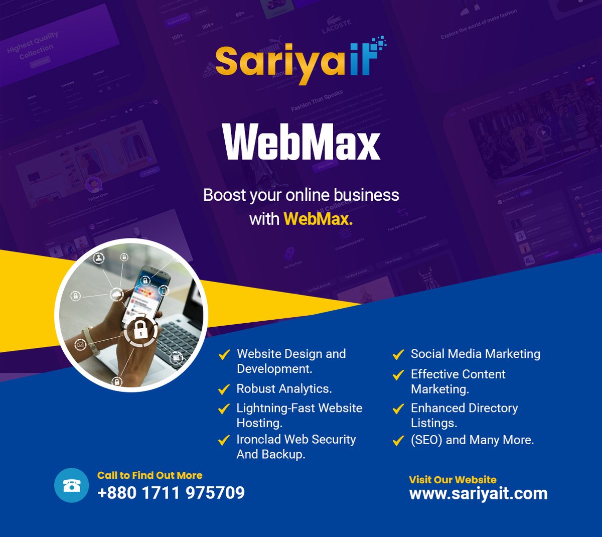 SariyaIt's tweet image. 🎯𝐑𝐞𝐚𝐝𝐲 𝐭𝐨 𝐛𝐨𝐨𝐬𝐭 𝐲𝐨𝐮𝐫 𝐨𝐧𝐥𝐢𝐧𝐞 𝐩𝐫𝐞𝐬𝐞𝐧𝐜𝐞 𝐚𝐧𝐝 𝐚𝐜𝐡𝐢𝐞𝐯𝐞 𝐫𝐞𝐦𝐚𝐫𝐤𝐚𝐛𝐥𝐞 𝐝𝐢𝐠𝐢𝐭𝐚𝐥 𝐬𝐮𝐜𝐜𝐞𝐬𝐬?

Visit our website at🌐 sariyait.com or email us at 📧 info@sariyait.com
#WebMax  #OnlineSuccess #DigitalExcellence #webdesign