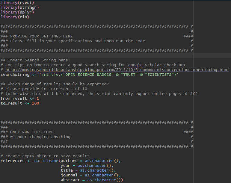 artzyatfailing2's tweet image. #ResearchSynthesis folks!
I created an R script to scrape #googleScholar search results to save you (and me) the tedious clicking. 
Put in your search string and number of search results you need and get a csv. Use it, share it, improve it.
#metaanalysis
github.com/j-5chneider/sy…