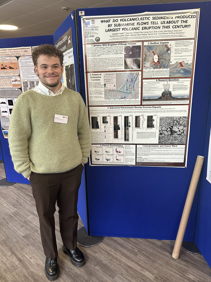 Fantastic first day of <a href="/vmsg_uk/">VMSG</a> yesterday and a really great presentations from <a href="/NOCnews/">National Oceanography Centre</a> Jacob Nash and @geophysicalice (who I failed to get a picture of) on the Hunga volcano eruption and detecting volcanic eruptions in the oceans from space.