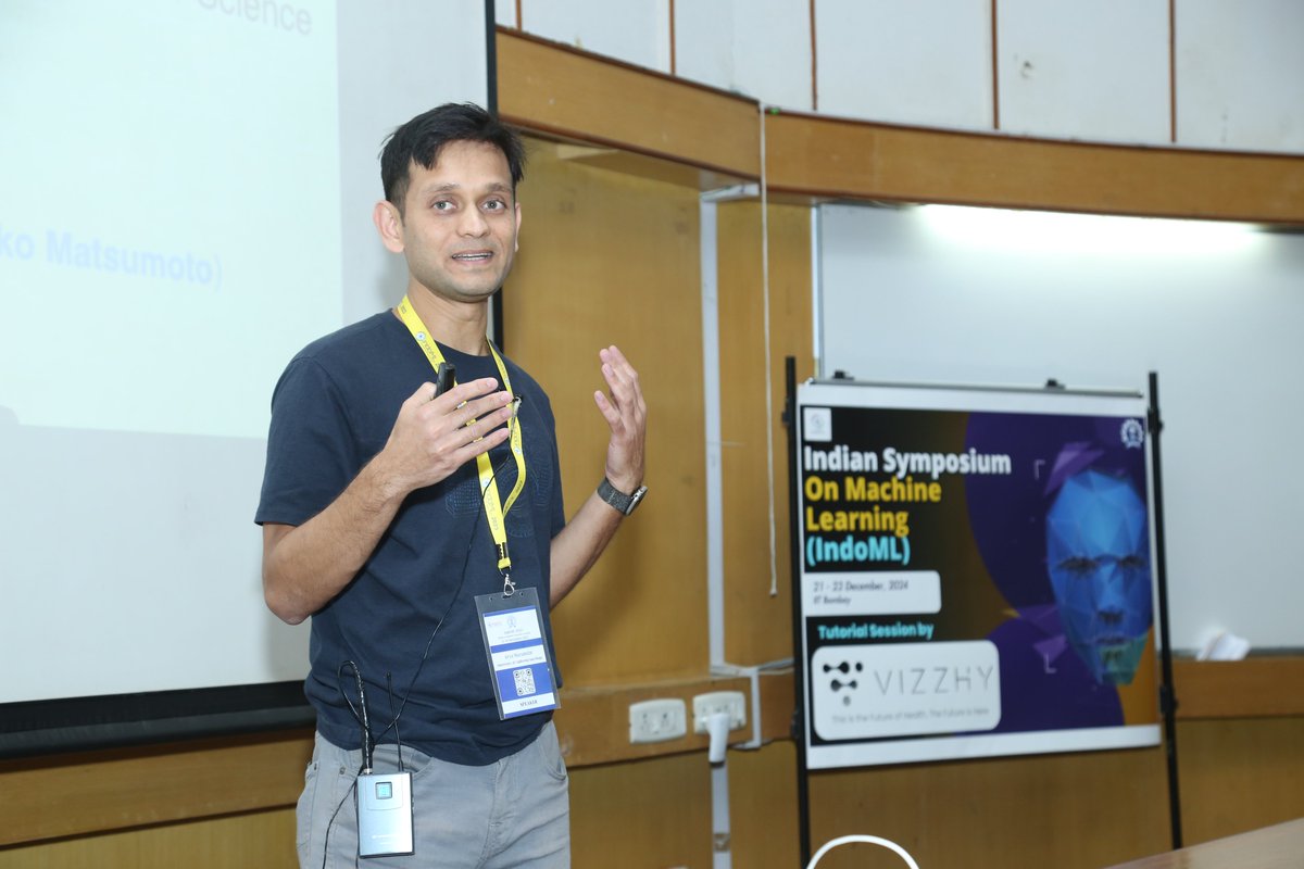 indoml_sym's tweet photo. Day 3: Session III (Machine Learning)

Arya Mazumdar  Professor UC San Diego

He focuses on an iterative hard thresholding algorithm for Sparse Generalized Linear Models (GLMs). 

#aiml
#MachineLearning 
#indoml
#iitbombay https://t.co/xIpwtzWB11