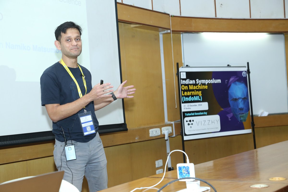 indoml_sym's tweet photo. Day 3: Session III (Machine Learning)

Arya Mazumdar  Professor UC San Diego

He focuses on an iterative hard thresholding algorithm for Sparse Generalized Linear Models (GLMs). 

#aiml
#MachineLearning 
#indoml
#iitbombay https://t.co/xIpwtzWB11