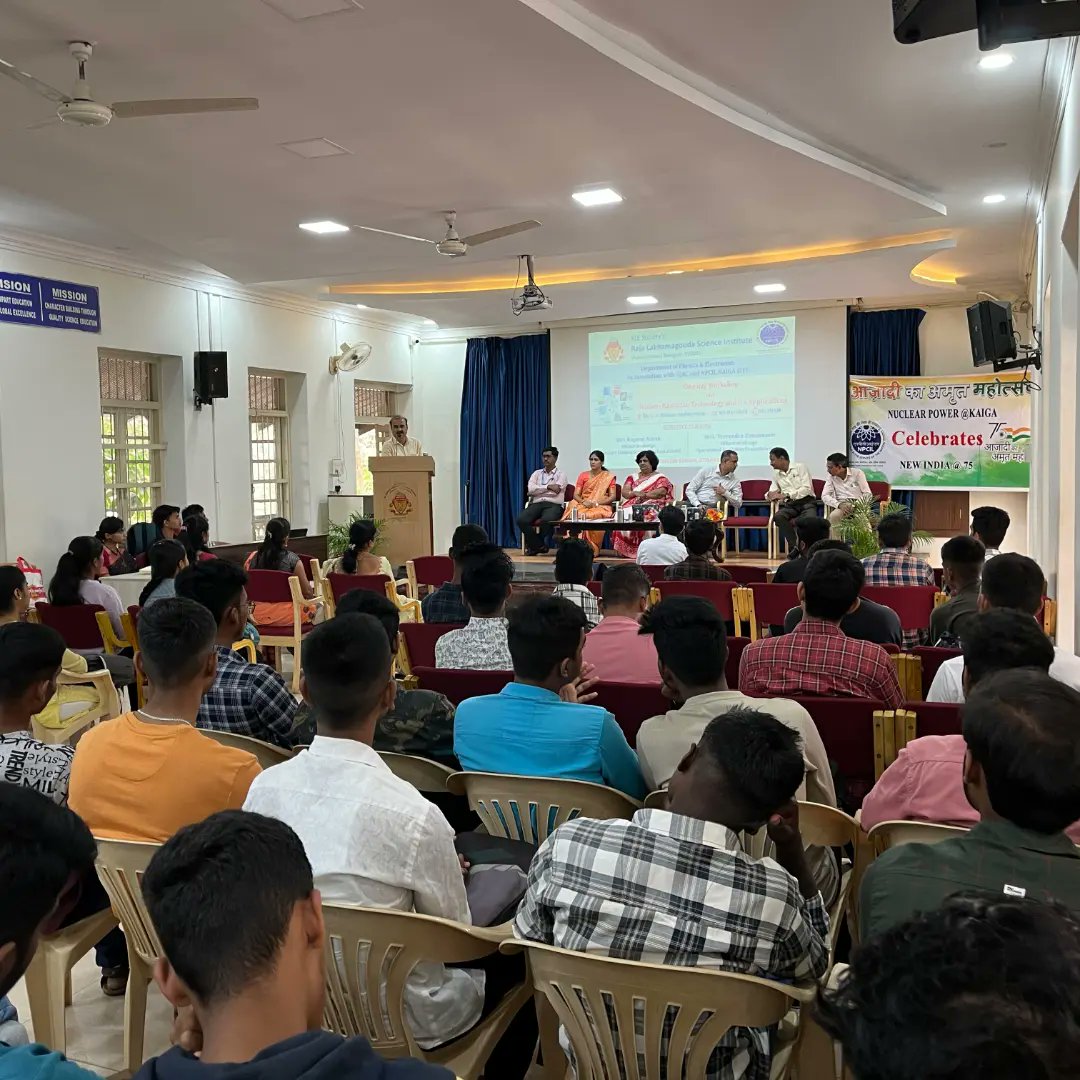 KlesRlsi's tweet photo. "An electrifying journey through the realms of Nuclear Radiation tech! 🚀💡 Shri. Nagaraj M Nayak and Shri. Veerendra Danannavar sparked inspiration, turning knowledge into excitement! 🌟 Let the post-event buzz fuel our passion for cutting-edge advancements! #NuclearTechThrills https://t.co/JGOc2QcVrP