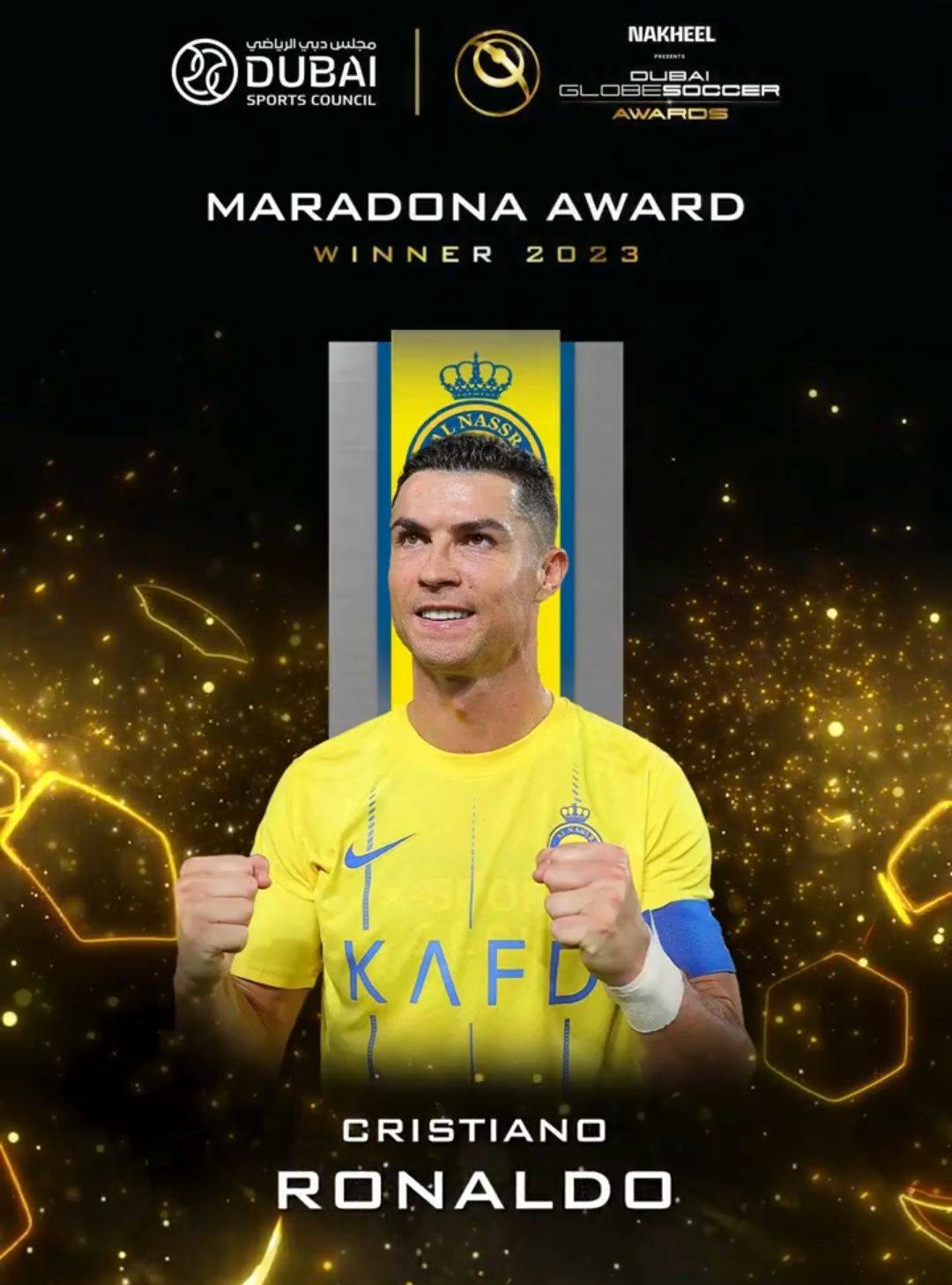 Cristiano Ronaldo Raih Maradona Award Sebagai Pencetak Gol Terbaik 2023