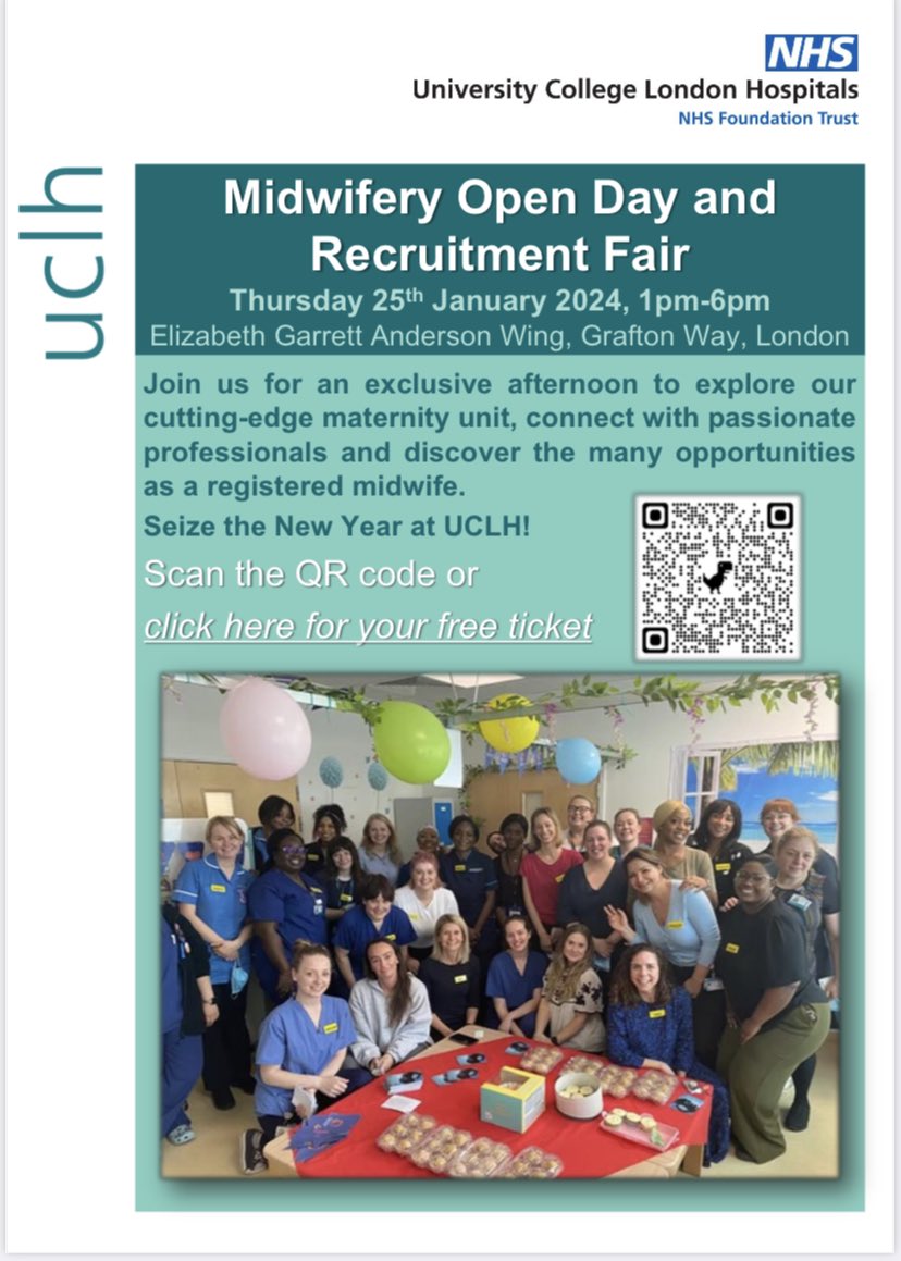Come to our #UCLH Midwifery Recruitment Fair! I joined as a preceptor mw &am proud to still be here 6.5 years later (despite saying I’d only stay in London for 1 yr). Pioneering person-centred care, amazing MDT team & made friends for life #MidwiferyJobs eventbrite.com/e/uclh-midwife…