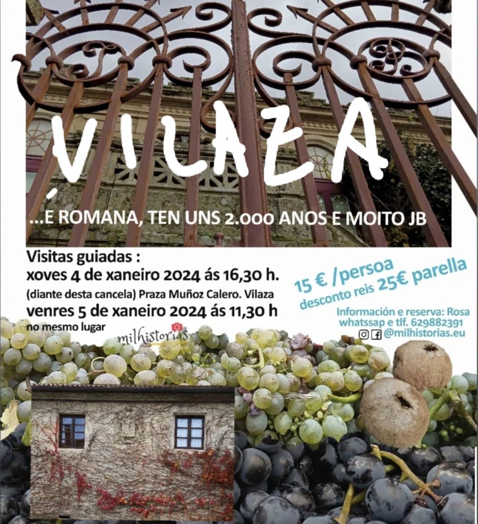 rosamavea's tweet photo. A comarca de Monterrei é un tesouro e raia con Castela e Portugal. Vilaza é unha das súas xoias
Entre o JB, augas, viño, pazos, monxes... unha visita guiada entretida!
Aínda chegas!
Podes apuntarte a visita e ó chocolate final

@DOMonterrei https://t.co/VCjFIt7kHS