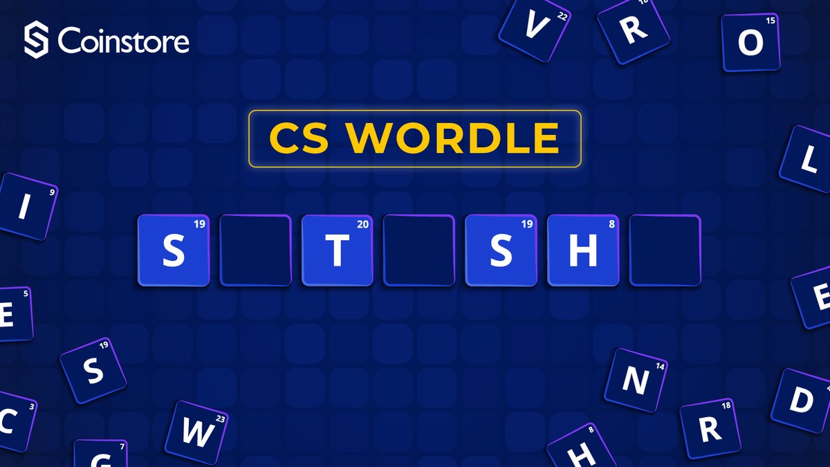 CoinstoreExc's tweet photo. Get your crypto-thinking caps on this World Trivia Day with #CSWordle! 🌍
✨ Can you decode today's crypto term? Drop your guesses below and challenge your friends to solve it too! 🧩🔍
#WorldTriviaDay #CryptoChallenge https://t.co/5FQaDxq5hm