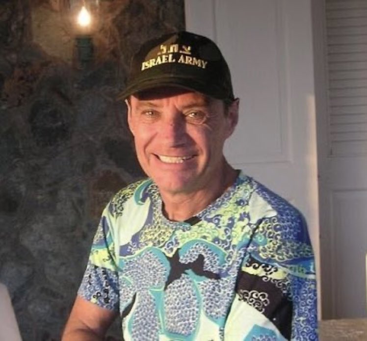 Jean-Luc Brunel, a co-conspirator of Jeffery Epstein, was found hanged in his prison cell, where the security cameras were not working.

He is pictured here on Epstein's private island wearing a hat which reads "Israel Army."