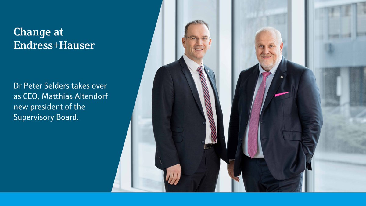 Endress_Hauser's tweet photo. 📰 Endress+Hauser has completed the announced change at the top of the Group. Read the press release now: https://t.co/UG1ukTR69P #EndressHauser https://t.co/SVfOFG71eM