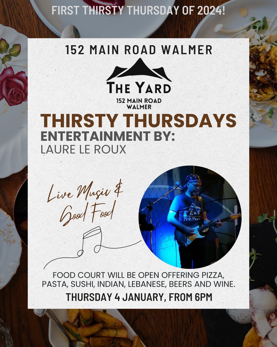 sushi_braz's tweet photo. ✨THIRSTY THURSDAY✨
Time to mingle 💃
🎤 LIVE PERFORMANCE BY: LAURE LE ROUX
⌚TIME: FROM 18:00-21:00
📍152 Main Road, walmer, Gqeberha (Port Elizabeth).
#sushibraz #sushilovers #Gqeberha #foodinpe #sharethebay #happyhour #phuzathursdays #thirstythursdays #livemusic https://t.co/557C0BEFRn
