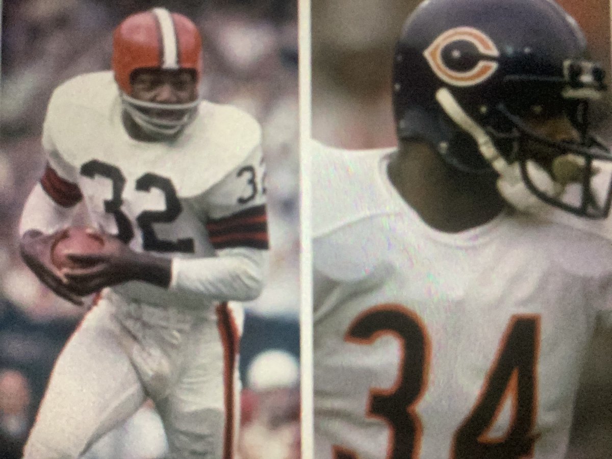 Out of these two legendary Running Backs, who do YOU think is greater: Jim Brown or Walter Payton?🧐🔥 Retweet Appreciated!🤩 #NFL #NFLTwitter