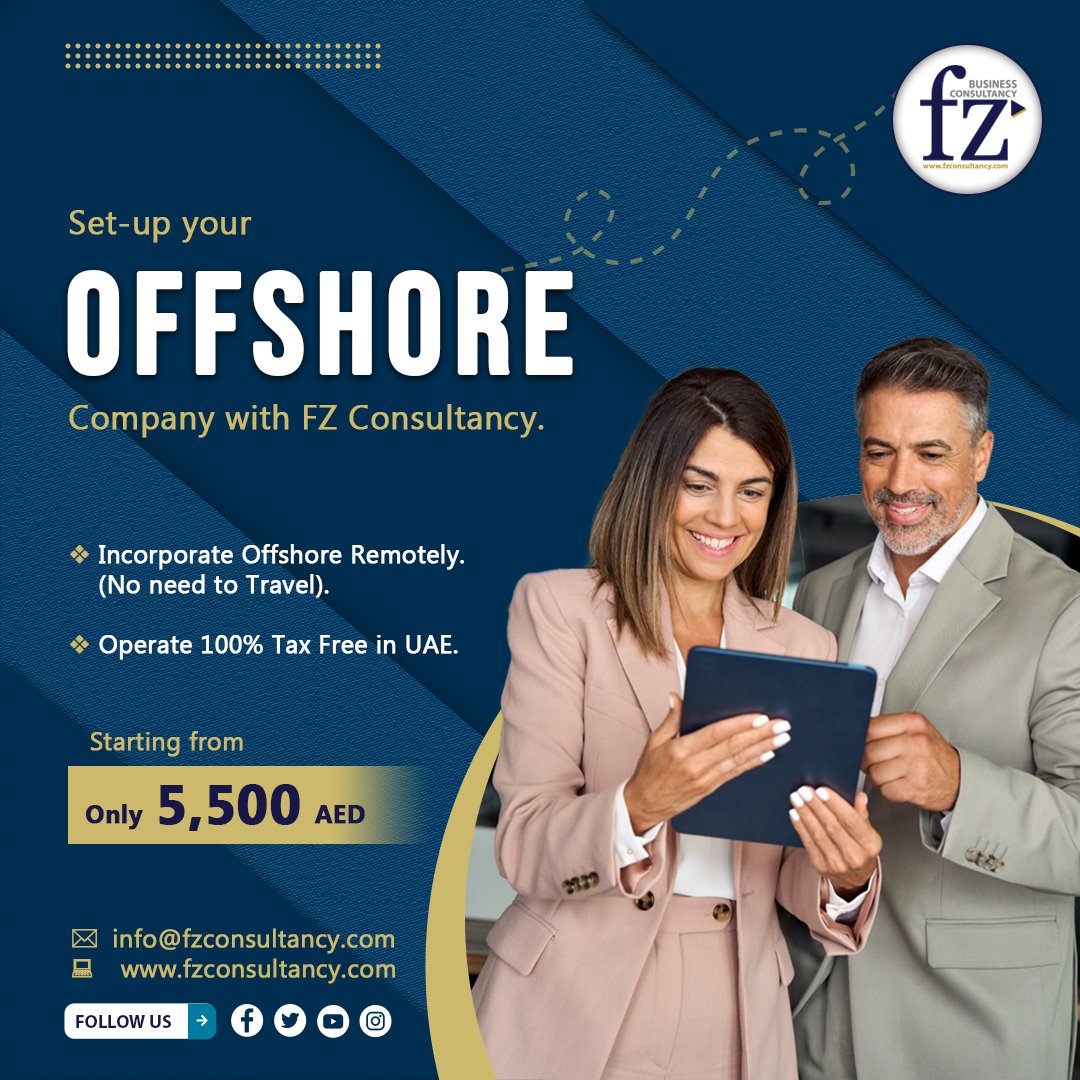 ConsultancyFz's tweet photo. Set-up Offshore Company in United Arab Emirates.
• Incorporate Offshore Remotely (No Need to Travel).
• Operate 100% Tax free in United Arab Emirates.

#consultancy #Account #accounting #tax #VAT #vatservices #VATregistration #setupbusiness #setup #businesssetupuae #offshore https://t.co/IomZ8V9VLZ