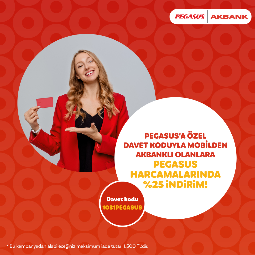 ucurbenipegasus's tweet photo. Akbank’tan Pegasuslulara %25 indirim! 😍
29 Şubat 2024 tarihine kadar "1031PEGASUS" davet kodunu kullanarak Akbank mobil uygulaması üzerinden Akbank müşterisi ol;

@Akbank kartınla https://t.co/W7srDEJSA3 veya Pegasus Mobil Uygulaması’ndan yapacağın ilk 3.500 TL üzeri tutardaki harcamada 1.500 TL’ye varan %25 indirimi kap! 💛✈️

https://t.co/ua3PrtxKYc