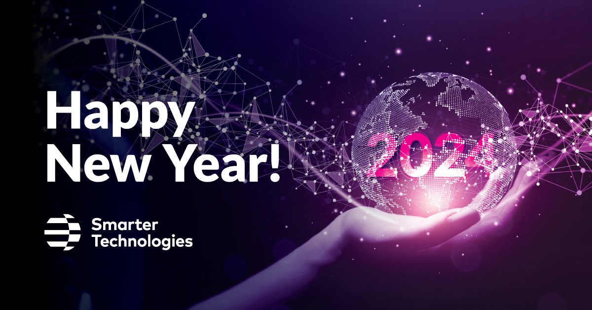 Happy New Year from the team at Smarter Technologies. Wishing our clients and colleagues all the best and business success in 2024! We look forward to working with you to make your year ahead a smarter one.