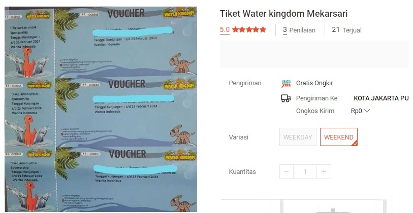 FadilaMaria890's tweet photo. Tiket Water kingdom Mekarsari
Bisa order disini : https://t.co/tT5pJOGdrY
#FYP #fypシ #fypviraltwitter #rekomendasi #grosir #promo #shopee #affiliate #ShopeeID #shopeeaffiliate https://t.co/mA301Hc4Oa