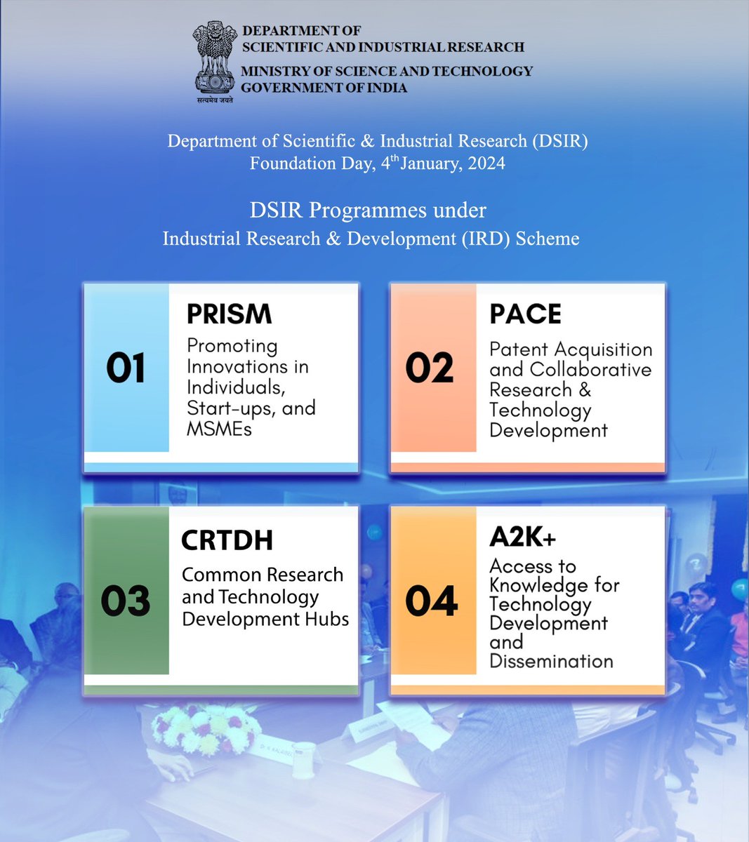 DSIR offers programme for individuals, MSMEs, Start-ups, Product & technology development and Empowers Women through S&T. @DrJitendraSingh @PrinSciAdvGoI @NITIAayog @DrNKalaiselvi @CSIR_IND @celbharat @NRDCIndia1953