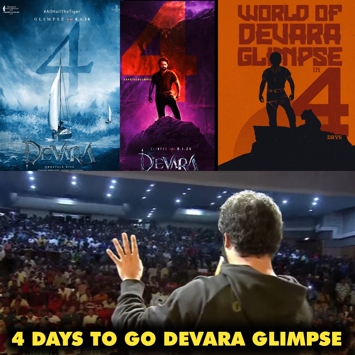 AmalapuramNTRFC's tweet image. 4 DAYS TO GO 
#DevaraGlimpseOnJan8th 
#DevaraGlimpse