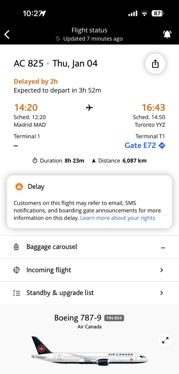 cptmbl's tweet photo. Unfortunately, long flight delays are now the norm with ⁦@AirCanada⁩ 😞.To make things worse, status is worthless and access to the airport lounge was denied https://t.co/iabR5XZ3R3