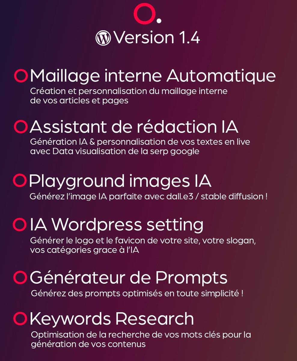 Voici les + top features prévus dans la prochaine mise à jour du plugin wordpress otomatic.ai !