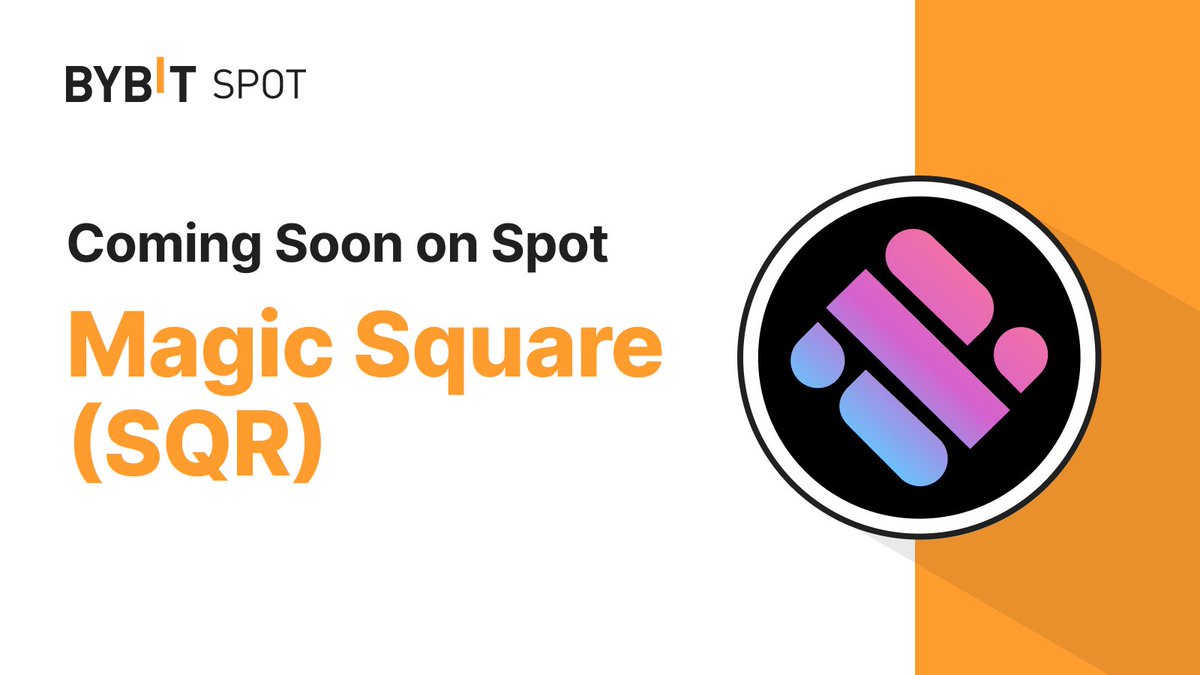 📣 $SQR is coming soon to the #BybitSpot trading platform, with Spot Grid Bots function available! <a href="/MagicSquareio/">Magic Square</a> 

🗓 Listing time: Jan 11, 2024, 10 AM UTC. A grand prize pool awaits! Stay tuned! 👀

#BybitTrading #BybitListing