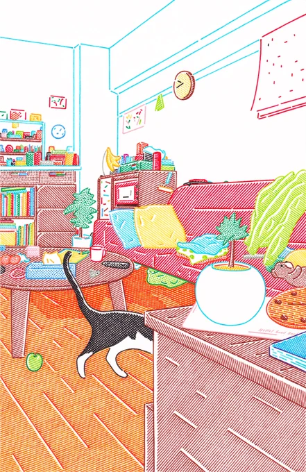 ほぼ日ストアの4年ぶりのセール「Hello!Good Buy!」の絵を2点描きました。サイトや段ボール、段ボールカッターなどにも使っていただいています。セールは1月14日から31日までです。ぜひこの機会にご利用ください 