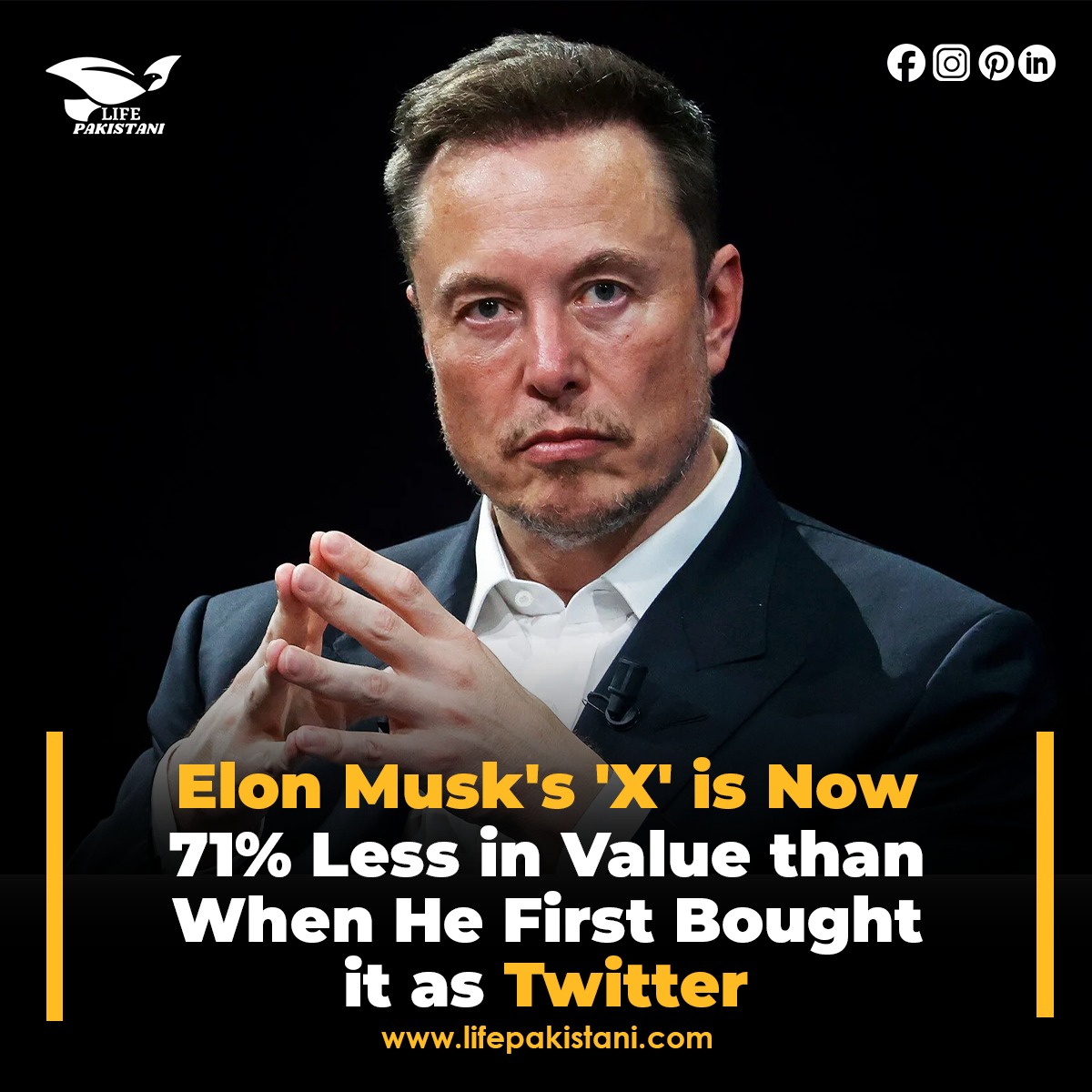 Elon Musk's 'X' faces a 71% decline in value since his initial purchase. The Twitterverse witnesses the fluctuations of Musk's investments. 📉🚀
Visit our Website: bit.ly/3DXrwYp
#ElonMusk #Investments #lifepakistani #StockValue #InvestmentUpdate #FinancialNews