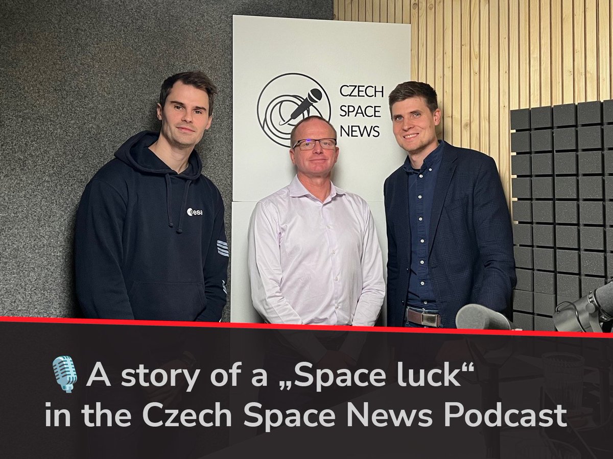 🎙 𝗣𝗼𝗱𝗰𝗮𝘀𝘁 𝗔𝗹𝗲𝗿𝘁: Thanks to @spratek_jan and his #CzechSpaceNews podcast for having us and allowing us to tell the story of our 'space luck' :)

🌏 lnkd.in/efbJrFrh 
(CZECH ONLY)

Podcast supported by @CzechInvest_CZ and @min_dopravy #CzechSpace #Vesmir #Veda