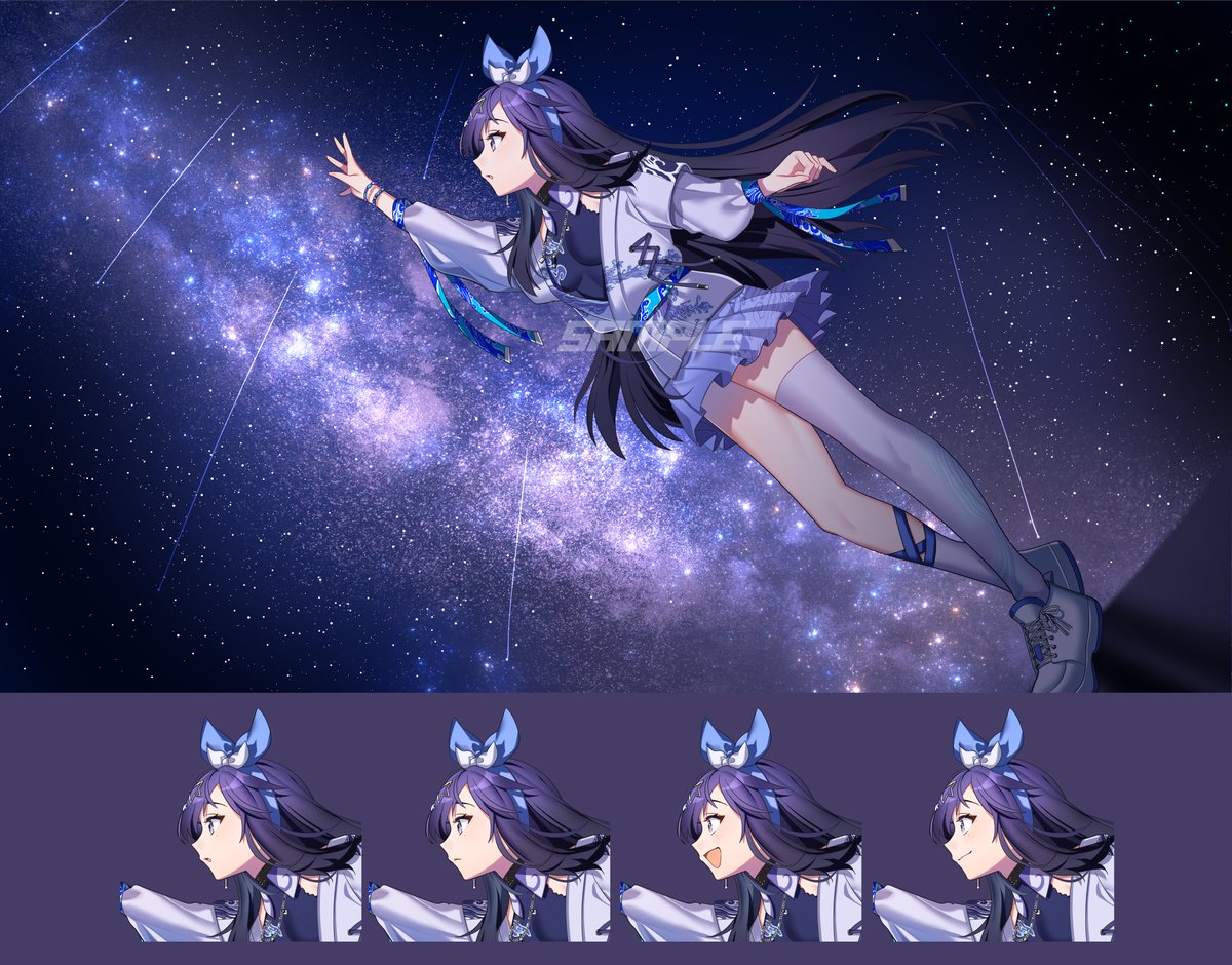 「中国のクライアント様からのご依頼で、A-soulのVtuberベラさんをイメージ」|たくみのイラスト
